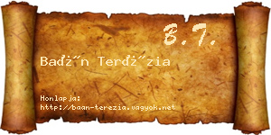Baán Terézia névjegykártya