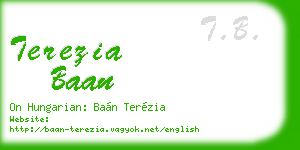 terezia baan business card