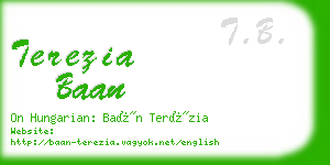 terezia baan business card